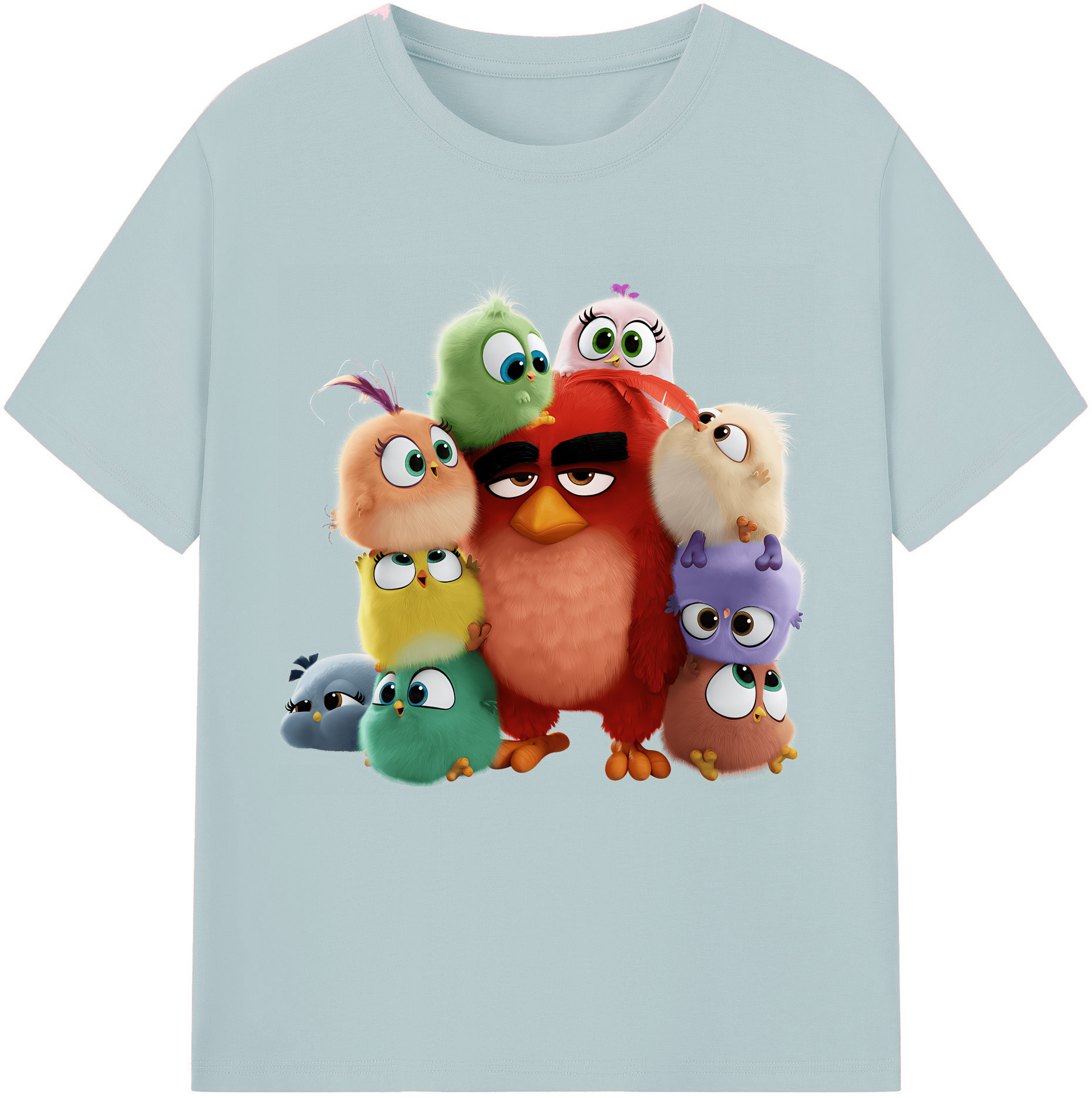 （画像用） Angry Birds アングリーバード 綿100％半袖Tシャツ（フロントプリント）